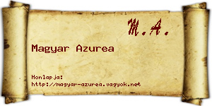 Magyar Azurea névjegykártya